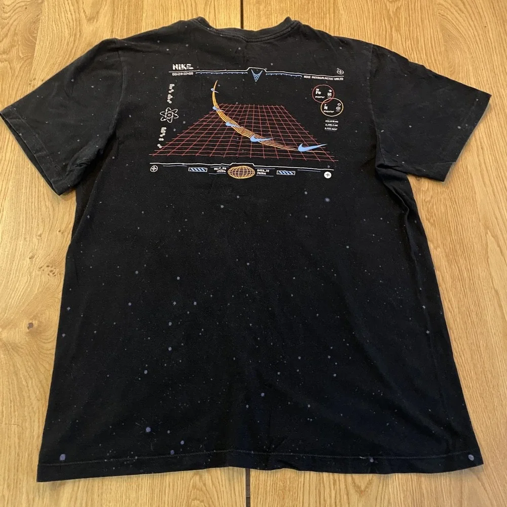 Nike Intergalactic UNLTD T-shirt men's medium black galactic print